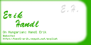 erik handl business card